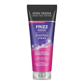 John Frieda Frizz Ease Brazilian Sleek Frizz Immunity Smoothing Conditioner 250ml for Frizzy Medium to Coarse Hair
