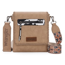 Wrangler Crossbody Bags for Women Satchel Purse Medium Shoulder Handbags with Detachable Guitar Straps WG72-93601KH