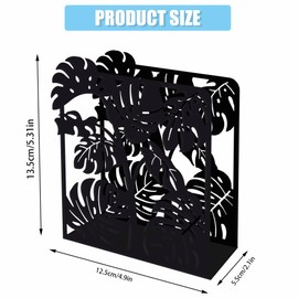 SUPERDANT Monstera Napkin Holder Green Leaves Napkin Holder for Tables Kitchen Vintage Iron Napkin Holder Rustic Napkin Stand for Farmhouses Restaurants Hotels