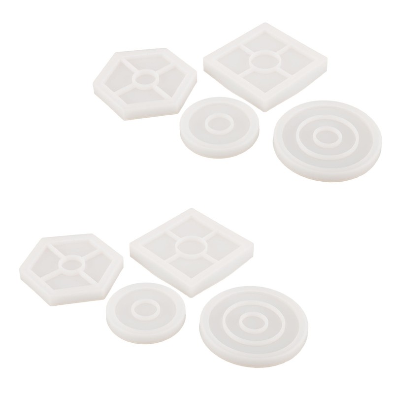 8 Pcs Silicone Coaster Molds Silicone Epoxy Resin Coaster Casting