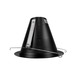 NICOR Lighting 6 inch Black Wet Location Rated Cone Baffle Trim, Fits 6 inch Housings (17550ABKWL)