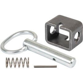 Buyers Products B2598H Weld-On 5/8" Spring Latch Assembly with Plain Tube, 4 Pack, Spring Loaded Bolt, 4.68" x 2.53", Heat Treated Pin, Utility Gate Latch