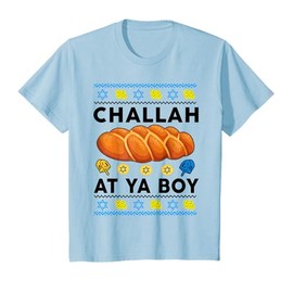 Kids Hanukkah Sweater Challah At Ya Boy Jewish Chanukah Toddler T-Shirt