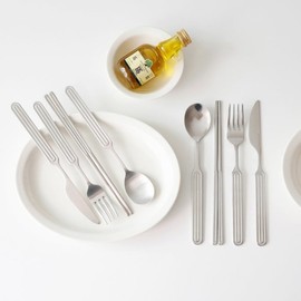 1+1 Ridge All-Stainless Cutlery 8-Piece Set (Spoon, Chopsticks, Fork, Knife) / 1+1 릿지 올스텐 커트러리 8P세트 (숟가락 젓가락 포크 나이프)