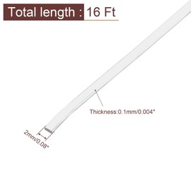 MECCANIXITY Flat Heater Wire 16.4 Ft Length 2mm Width 0.1mm Thick for Heating Elements