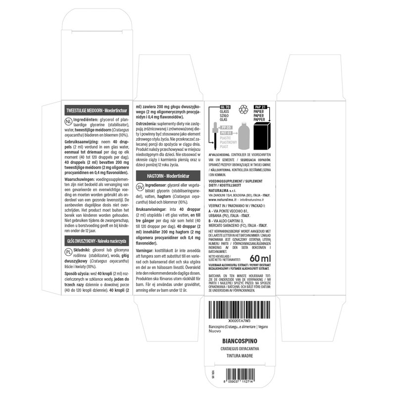 Hawthorn (Crataegus oxyacantha) Flowers and Leaves Alcohol-Free Mother Tincture Naturalma