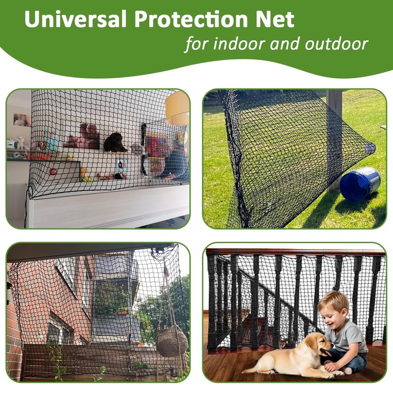 KAERYHET Safety Rope Net Kids Pet Stairs Balcony Railings Protection