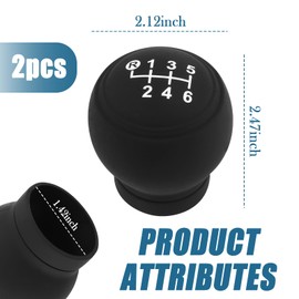 Figpade 2 PCS Car Gear Shift Cover,Anti-Slip & Pliable Gear Shift Knob Cover Gears Stick Protector for 6-Speed,High Tear-Resistence Silicon Shifter Covers for Protecting from Scratches
