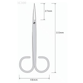 Rubis Micro Scissors - Sharp Precision Scissors 115 mm - Small Scissors Pointed as Silhouette Scissors, Sewing Scissors, Craft Scissors, Dressmaking Scissors, Thread Scissors or Small Fabric Scissors