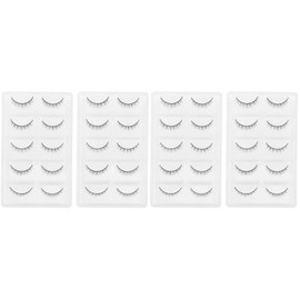 FOMIYES 20 Pairs Fake Eyelashes Fake Lashes False Eyelashes Makeup Lashes Short Eyelashes Magnetic Eyelashes Makeup False Eyelash Girl Eyelash Makeup Eyelashes High-Grade Fiber Cosmetic