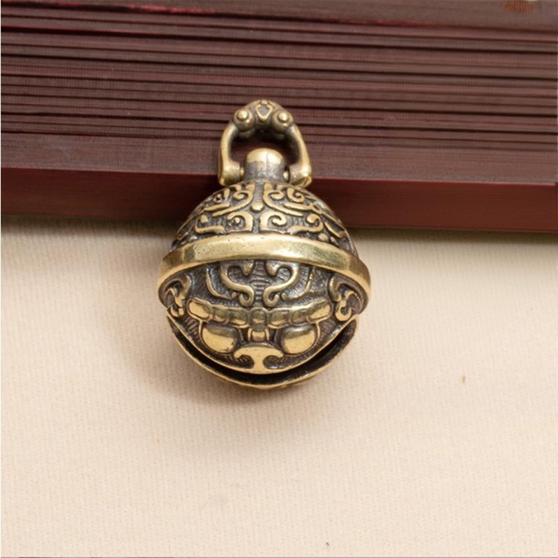 Alpha Depot Keychain Amulet Bell Key Holder Evil Guard Lion
