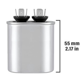 5uF 5MFD CBB65A Condensador de CA de arranque ovalado de 5 uF MFD CBB65 370 V, 440 V, 450 V, A/C, 370 450 V CA ± 6% 50/60Hz para aire acondicionado
