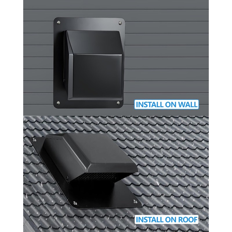 Roof Vent Removable 6'', Exhaust Vent Cap Anti-Rust Galvanized Steel