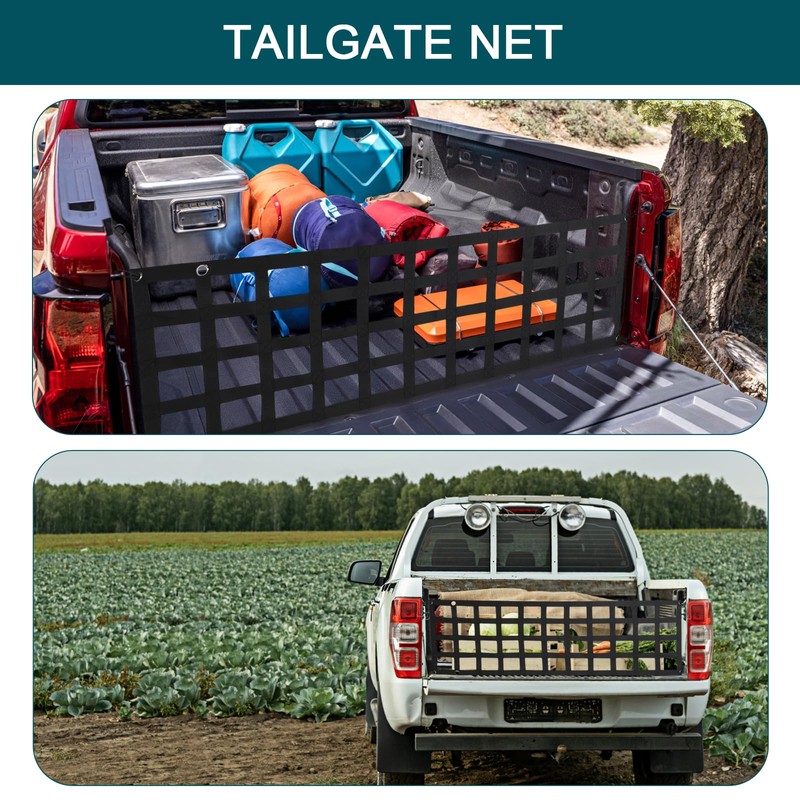 Tailgate Net for Pickup Truck Bed - Cargo Trucks Bed