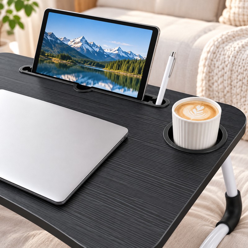 Portable Lap Desk for Working & Eating – Foldable Bed