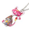 BONSNY Statement Enamel Alloy Chain Cat Necklaces Pendant Original Design