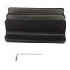 Vertical Laptop Stand Aluminum Alloy Double Dock Black Multifunctional Cooling