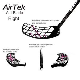 ACCUFLI Floorball Stick AirTek A100 (Black - Right Handed)