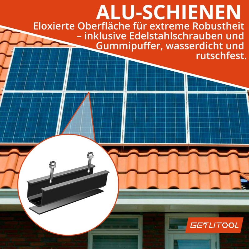 GETLITOOL Solar Panel Bracket, PV Bracket Mounting Set for Mounting