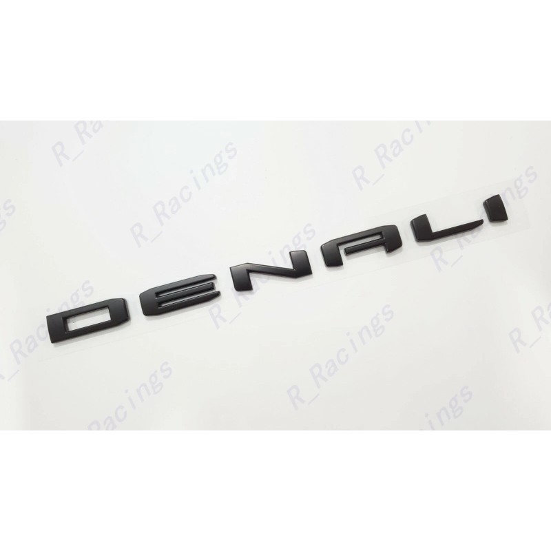 GMC 1pc Matte Black Rear DENALI Emblems Letters Fit 2021-2023