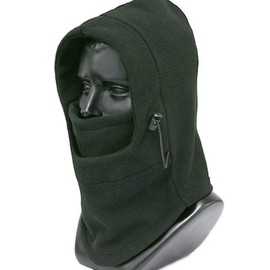 Winter Warm Hooded Neck Warmer Gaiter Face Cover Black 3ea