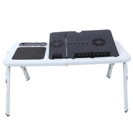 Portable Foldable Stand Table with Tray & Cool Fan Laptop Notebook Desk FEH2