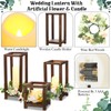 Hushee 15 Set 45 Pcs Wooden Wedding Lantern Centerpiece Wooden