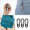 Cyiiifa Mini Carabiner, Small, Canavila, Black, Set of 10, Snap