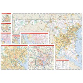 Rand McNally Easy to Read: Delaware, Maryland State Map