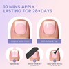 Wilfniee Press On Toenails French Tip, 150PCS Square Toe Nails,