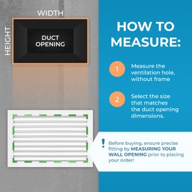 Rustproof 16x10 in Aluminum Vent Cover – Quiet Return Air Grille for Wall or Ceiling – Heavy Duty HVAC Register, Easy Install, Modern Design – Overall Size 17-5/8 x 11-5/8 – Fins are Not Adjustable