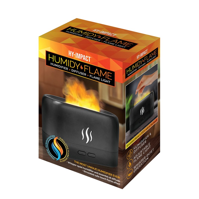 Humidy Flame by HY-IMPACT Noiseless Humidifier, Air Diffuser for Home