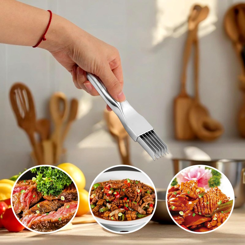 Green Onion Knife with Stainless Steel Blade,Garlic Slicer,Green Onion Slicer