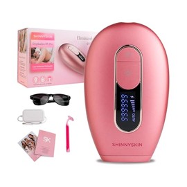 ShinnySkin Depiladora de Luz Pulsada IPL Pro - Eliminación del Vello para Cuerpo y Cara - 6 Niveles de Energía - 999,999 Flashes - Blanca o Rosa (Rosa)