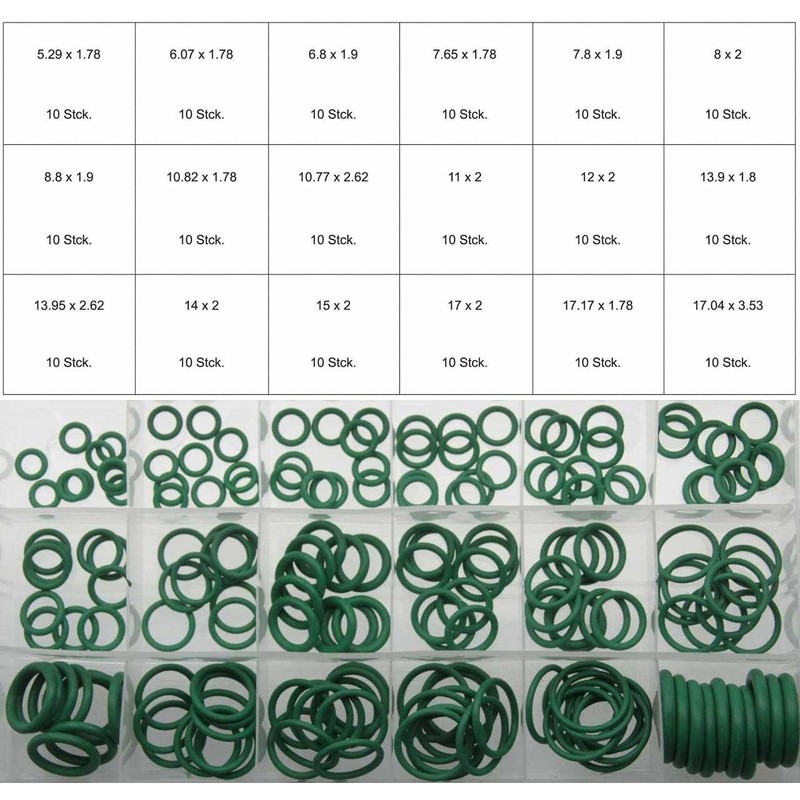 180 x HNBR O-Ring Set Sealing Ring Seal Temperature Resistant