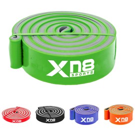 Xn8 Sports Resistance Bands Pull Up Band Exercise Workout Bands for Yoga Powerlifting Mobility Exercise Men Women (4 - Green (Firm))
