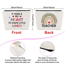 Sfodiary Teacher Appreciation Gifts Teacher Gifts for Women Makeup Bag Graduation Appreciation Present for Counselor Mentor Cosmetic Bag Retirement Birthday Christmas Travel Cosmetic Pouch