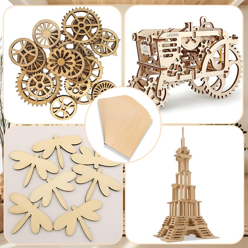 16 Pcs Balsa Wood Sheets, Premium Balsa Wood Veneer Sheets
