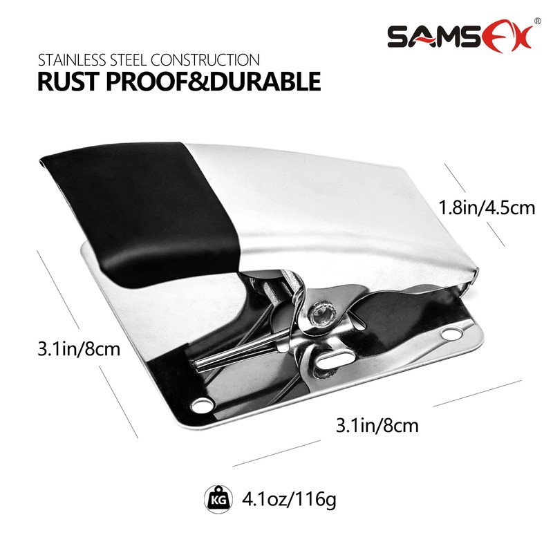 SAMSFX Fish Cleaning Board Tools Fillet Clamp w/Screws Deep-Jaw Fish