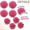 Yosawo Pack of 12 Tissue Paper Pompoms Decorative Paper Flower
