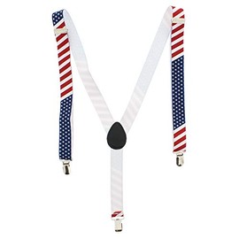 Zac's Alter Ego Fancy Dress Men/Ladies USA Stars & Stripes Braces/Suspenders