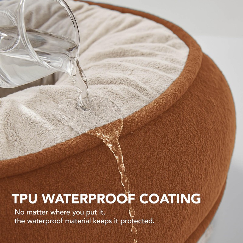 Deconovo Calming Dog Bed for Small Dogs - Waterproof Round