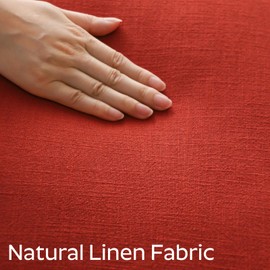 Sungeek Set of 2 Soft Linen Decorative Cushion Covers 30cm x 50cm Solid Farmhouse Throw Pillow Covers Boho Accent Cushion Cases for Sofa Couch Chair Bedroom Home Decor Pillowcases, Red