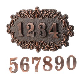 Operitacx 3 Sätze Retro -Türnummer Schild an der Haustür Adresse große Hausnummern Briefkasten Willkommen im Freien Adressschild für Haus Mailboxnummern für extern Hausnummer für draußen Abs