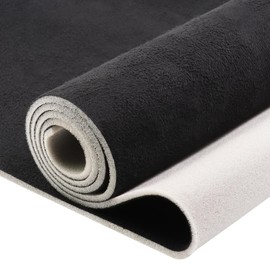 SBWLKJ Black Suede Headliner Fabric 60" Wide by 36" with Foam Backing Auto Headliner Replacement Material, Car Roof Upholstery Fabric Repairing for Truck RV SUV Boat Home