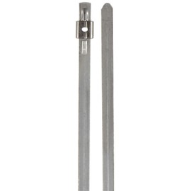 BAND-IT AS2219 Mini Tie-Lok 304 Stainless Steel Cable Tie, 0.177" Width, 7" Length, 1" Maximum Diameter, 100 per Bag