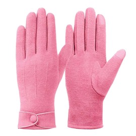 Fadsace Women's Winter Gloves Warm Windproof Touchscreen Gloves for Girls Winter with Sensitive Touchscreen SMS Fingers, rose