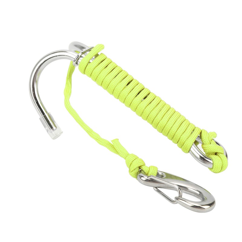 Diving Hooks Stainless Steel Double Reef Hook with Spiral Coil