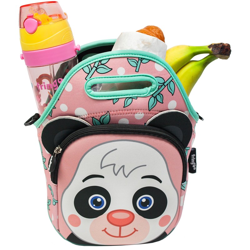 Fringoo® Kids Lunch Bag Neoprene Thermal Insulated Zipped Pocket Shoulder