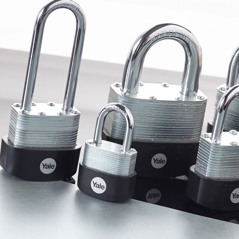 Yale Y125B/40/163/1 - Laminated Steel Long Shackle Padlock (40mm) -
